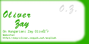 oliver zay business card